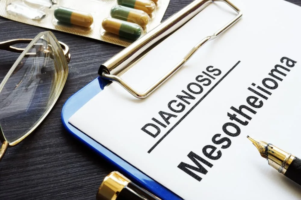 Mesothelioma Warning and Pen Available at Clinic.